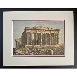 Παρθενώνας Αθήνα Ξυλογραφία 1860