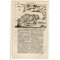 Μυτιλήνη Χάρτης Χαλκογραφία DAPPER 1688