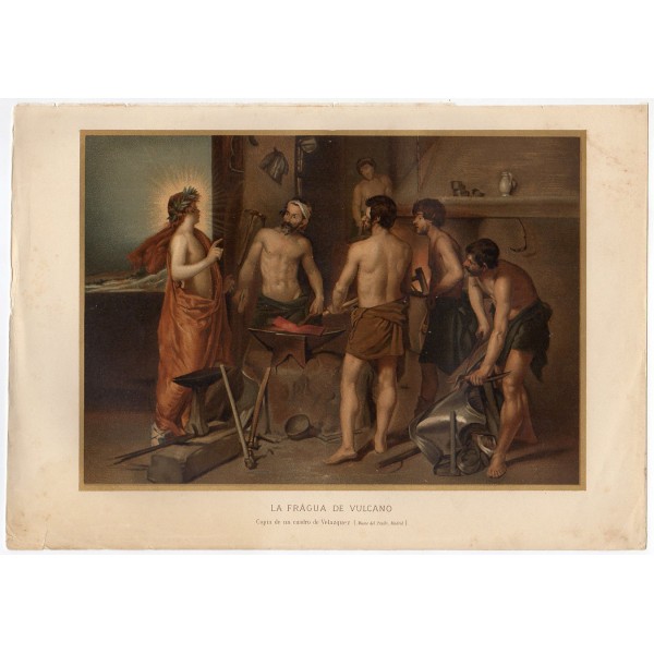 Απόλλωνας και Ήφαιστος Χρωμολιθογραφία 1880