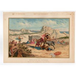 Η μάχη των Κενταύρων με τους Λαπίθες Χρωμολιθογραφία 1880