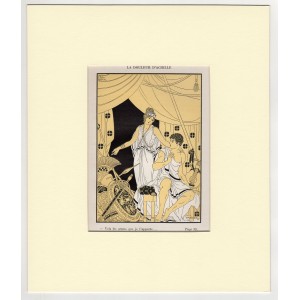Αχιλλέας Μυθολογίκή Σκηνή από την Ιλιάδα Art Deco Λιθογραφία Kuhn Regnier 1935