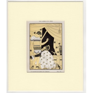 Αχιλλέας & Πρίαμος Μυθολογίκή Σκηνή από την Ιλιάδα Art Deco Λιθογραφία Kuhn Regnier 1935