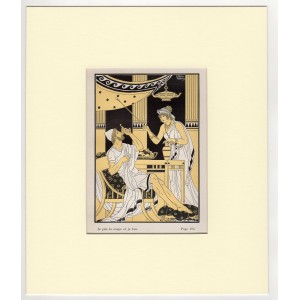 Oδυσσέας & Κίρκη Μυθολογίκή Σκηνή από την Οδύσσεια Art Deco Λιθογραφία Kuhn Regnier 1935