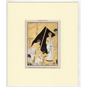 Βρισηίδα Μυθολογίκή Σκηνή από την Ιλιάδα Art Deco Λιθογραφία Kuhn Regnier 1935