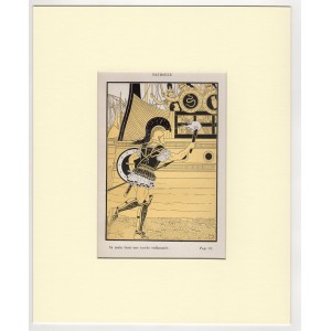 Πάτροκλος Μυθολογίκή Σκηνή από την Ιλιάδα Art Deco Λιθογραφία Kuhn Regnier 1935