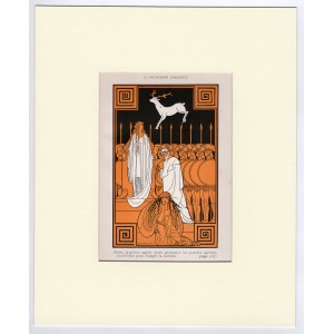 Ιφιγένεια Μυθολογίκή Σκηνή από την Ιλιάδα Art Deco Λιθογραφία Ezio Anichini 1932