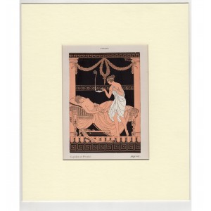 Έρως & Ψυχή - Ελληνική Μυθολογία Art Deco Λιθογραφία Kuhn Regnier 1935