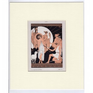 Πάρις - Ελληνική Μυθολογία Art Deco Λιθογραφία Kuhn Regnier 1935
