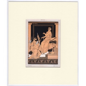 Ηρακλής & Ομφάλη - Ελληνική Μυθολογία Art Deco Λιθογραφία Kuhn Regnier 1935