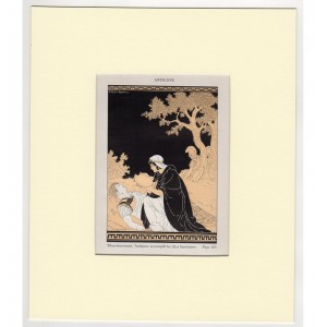 Αντιγόνη - Ελληνική Μυθολογία Art Deco Λιθογραφία Kuhn Regnier 1935