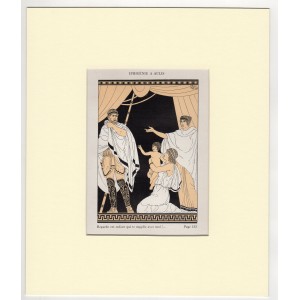 Ιφιγένεια εν Αυλίδι - Ελληνική Μυθολογία Art Deco Λιθογραφία Kuhn Regnier 1935