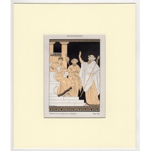 Τειρεσίας Βακχικές εορτές - Ελληνική Μυθολογία Art Deco Λιθογραφία Kuhn Regnier 1935