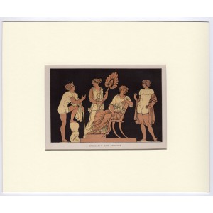 Ορέστης & Ιφιγένεια - Σκηνή από την Ελληνική Μυθολογία Λιθογραφία 1880
