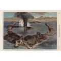 Σαντορίνι Ηφαίστειο Ξυλογραφία 1866 Illustrated London News