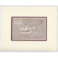 Κύπρος Χάρτης  Χαλκογραφία 1853