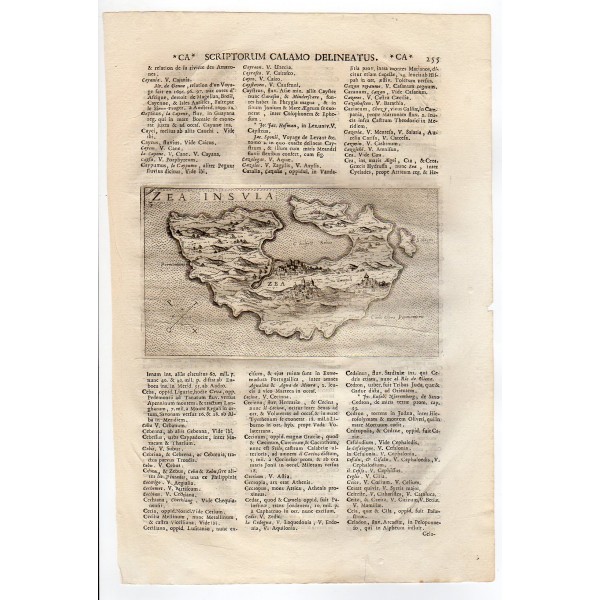 Κέα Χάρτης Χαλκογραφία LASOR A VAREA 1713