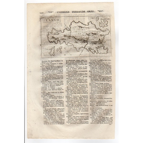 Κως Χάρτης Χαλκογραφία LASOR A VAREA 1713