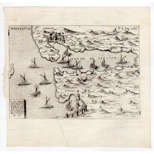 Ναύπακτος Χάρτης Χαλκογραφία LASOR A VAREA 1713