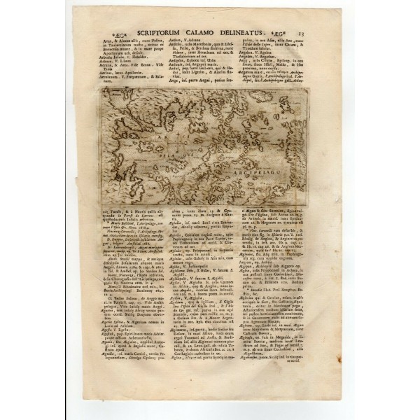 Αρχιπέλαγος Χάρτης Χαλκογραφία LASOR A VAREA 1713