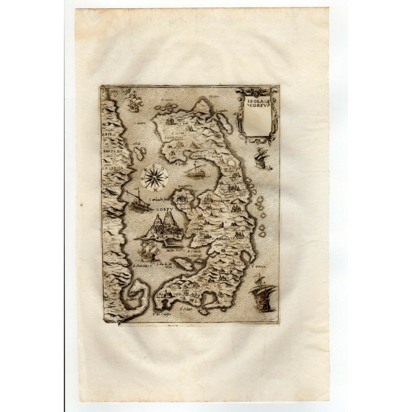 Κέρκυρα Χάρτης Χαλκογραφία LASOR A VAREA 1713