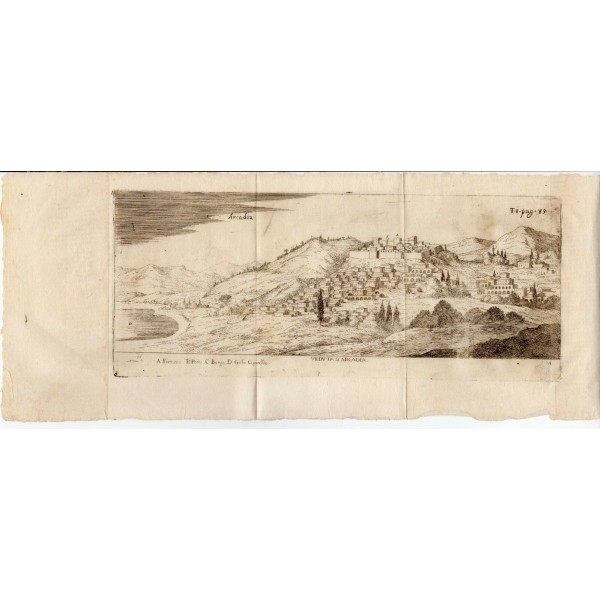 Κυπαρισσία Αρκαδία Χαλκογραφία LASOR A VAREA 1713