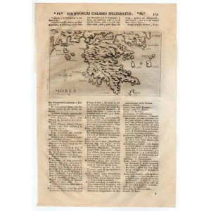 Πελοπόννησος Χάρτης Χαλκογραφία LASOR A VAREA 1713