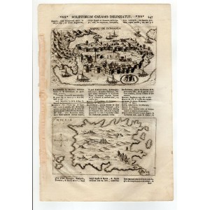 Νάξος και Ναύπλιο Χάρτης Χαλκογραφία LASOR A VAREA 1713