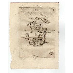 Κέα Τζιά Χάρτης Χαλκογραφία PIACENZA 1688
