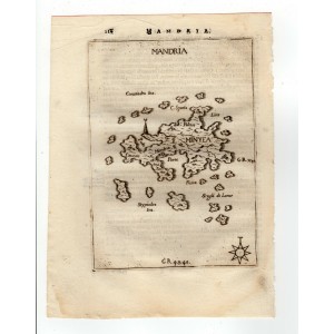 Λειψοί Χάρτης Χαλκογραφία PIACENZA 1688