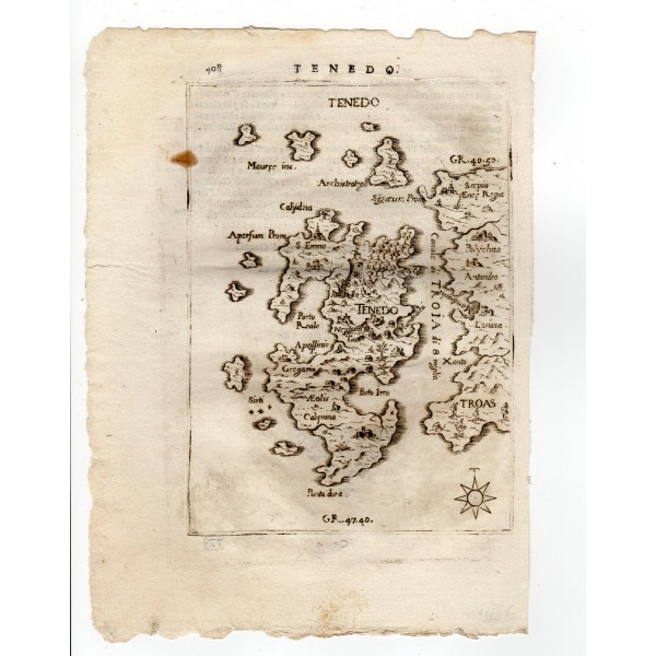 Τένεδος Χάρτης Χαλκογραφία PIACENZA 1688